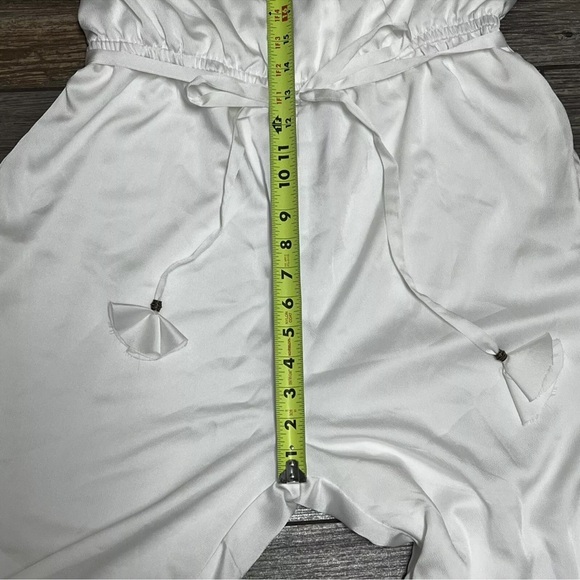 NWT Lulu's Lovely As Can Be White Satin Surplice Jumpuit XL X-Large Pants - Picture 12 of 16